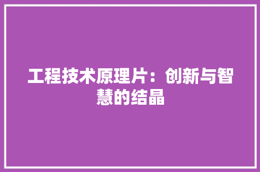 工程技术原理片：创新与智慧的结晶
