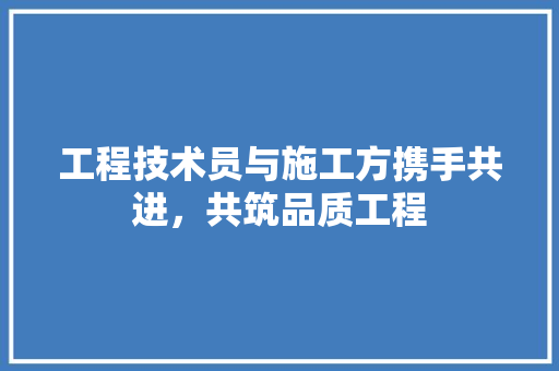 工程技术员与施工方携手共进，共筑品质工程 现代风格装饰