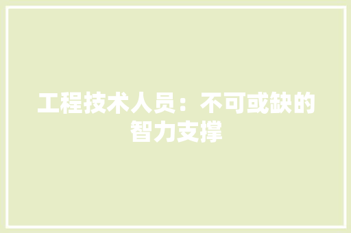 工程技术人员：不可或缺的智力支撑 现代风格装饰
