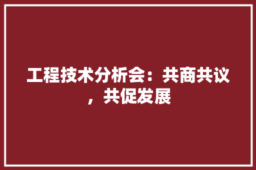 工程技术分析会：共商共议，共促发展 现代风格装饰