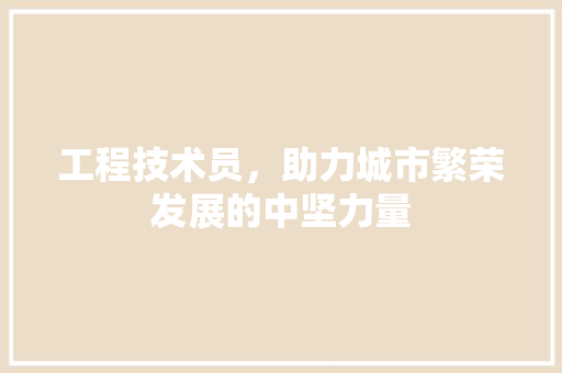 工程技术员，助力城市繁荣发展的中坚力量 现代风格装饰