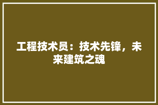 工程技术员：技术先锋，未来建筑之魂 现代风格装饰