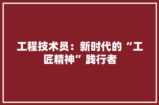 工程技术员：新时代的“工匠精神”践行者 现代风格装饰