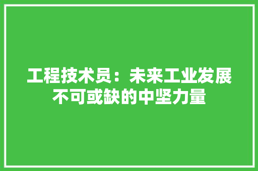 工程技术员：未来工业发展不可或缺的中坚力量 现代风格装饰