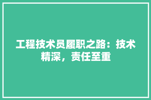工程技术员履职之路：技术精深，责任至重 现代风格装饰
