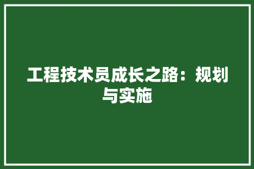 工程技术员成长之路：规划与实施 现代风格装饰