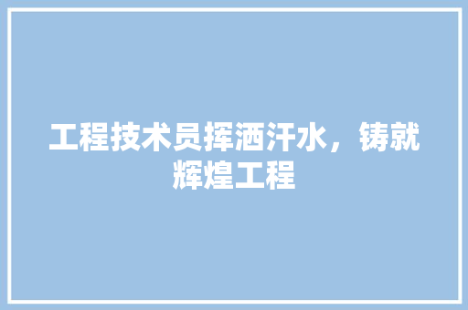 工程技术员挥洒汗水，铸就辉煌工程 现代风格装饰