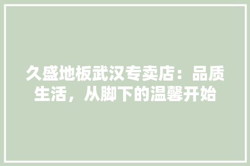 久盛地板武汉专卖店：品质生活，从脚下的温馨开始 家居装修