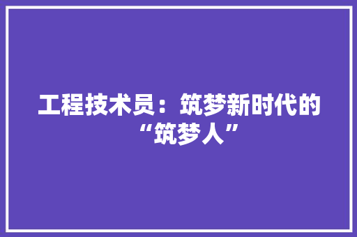 工程技术员：筑梦新时代的“筑梦人” 现代风格装饰