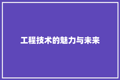 工程技术的魅力与未来 现代风格装饰