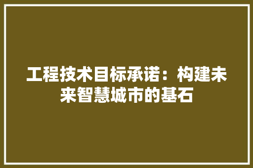 工程技术目标承诺：构建未来智慧城市的基石 现代风格装饰