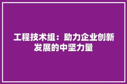 工程技术组：助力企业创新发展的中坚力量 现代风格装饰