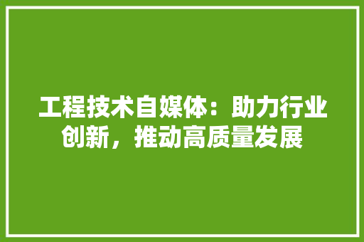 工程技术自媒体：助力行业创新，推动高质量发展 现代风格装饰