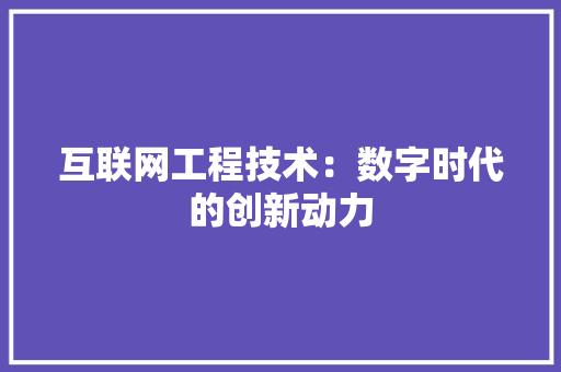 互联网工程技术：数字时代的创新动力 家居装修