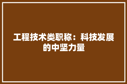 工程技术类职称：科技发展的中坚力量 现代风格装饰