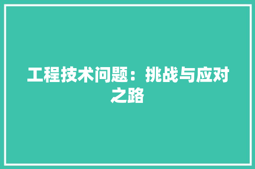 工程技术问题：挑战与应对之路 中式风格装饰