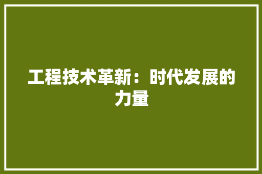 工程技术革新：时代发展的力量 中式风格装饰