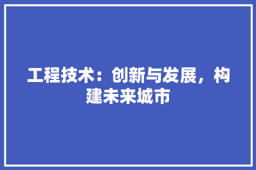 工程技术：创新与发展，构建未来城市 中式风格装饰