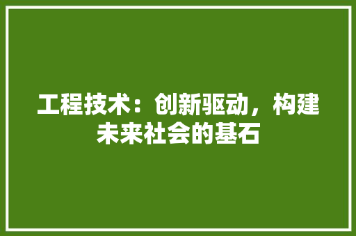 工程技术：创新驱动，构建未来社会的基石 中式风格装饰