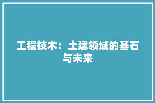 工程技术：土建领域的基石与未来 中式风格装饰