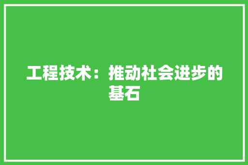 工程技术：推动社会进步的基石 中式风格装饰