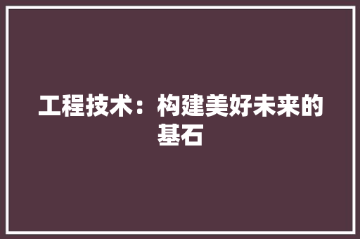 工程技术：构建美好未来的基石 中式风格装饰