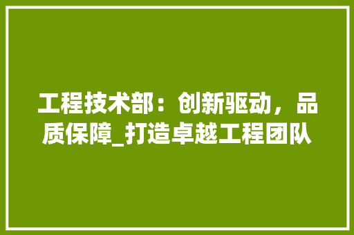 工程技术部：创新驱动，品质保障_打造卓越工程团队 中式风格装饰