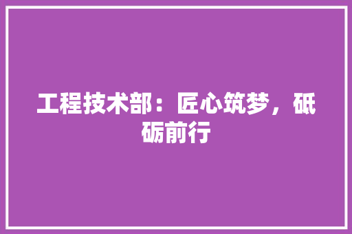 工程技术部：匠心筑梦，砥砺前行 中式风格装饰