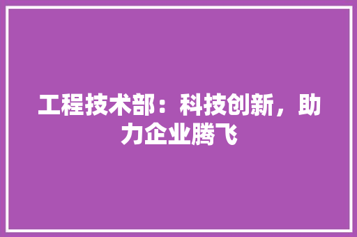 工程技术部：科技创新，助力企业腾飞 中式风格装饰