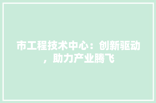 市工程技术中心：创新驱动，助力产业腾飞 中式风格装饰