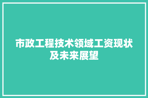 市政工程技术领域工资现状及未来展望 中式风格装饰