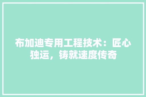 布加迪专用工程技术：匠心独运，铸就速度传奇 中式风格装饰