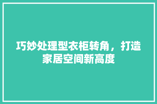 巧妙处理型衣柜转角，打造家居空间新高度 中式风格装饰