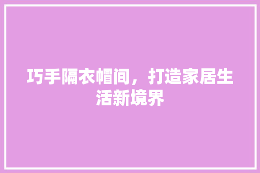 巧手隔衣帽间，打造家居生活新境界 中式风格装饰