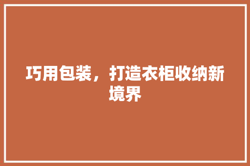 巧用包装，打造衣柜收纳新境界 中式风格装饰