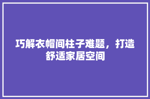 巧解衣帽间柱子难题，打造舒适家居空间 中式风格装饰
