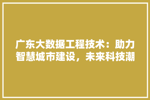 广东大数据工程技术：助力智慧城市建设，未来科技潮流 中式风格装饰