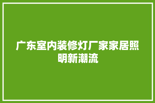 广东室内装修灯厂家家居照明新潮流 中式风格装饰