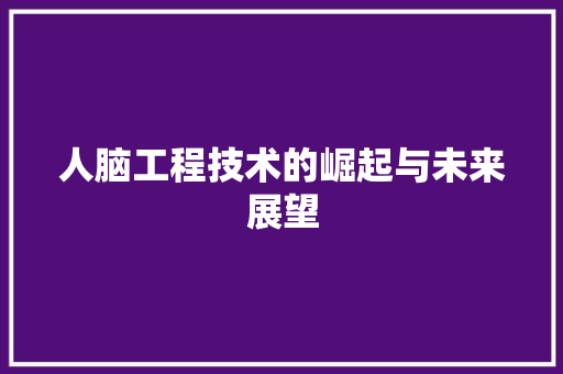 人脑工程技术的崛起与未来展望 家居装修