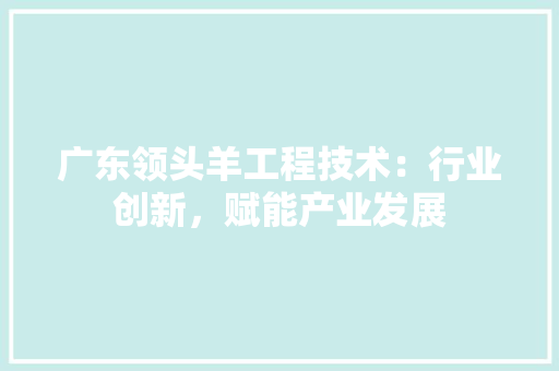 广东领头羊工程技术：行业创新，赋能产业发展 中式风格装饰
