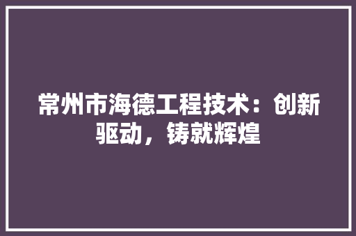 常州市海德工程技术：创新驱动，铸就辉煌 中式风格装饰