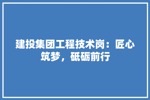 建投集团工程技术岗：匠心筑梦，砥砺前行 中式风格装饰