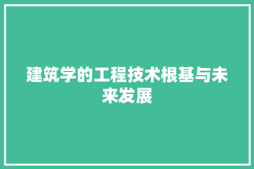 建筑学的工程技术根基与未来发展 中式风格装饰