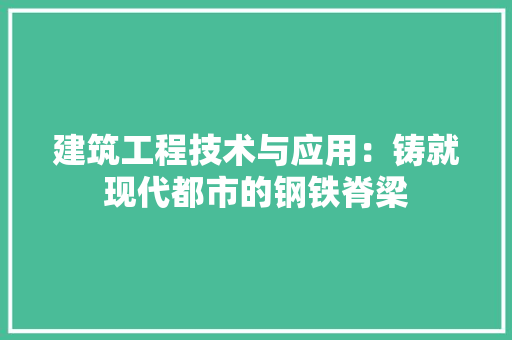 建筑工程技术与应用：铸就现代都市的钢铁脊梁 中式风格装饰