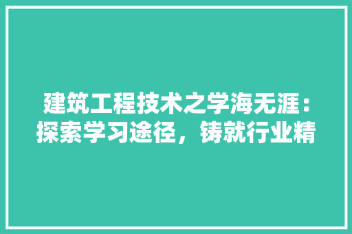 建筑工程技术之学海无涯：探索学习途径，铸就行业精英 中式风格装饰