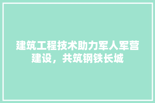 建筑工程技术助力军人军营建设，共筑钢铁长城 中式风格装饰