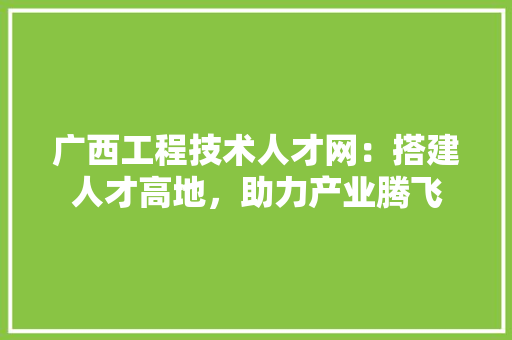 广西工程技术人才网：搭建人才高地，助力产业腾飞 中式风格装饰