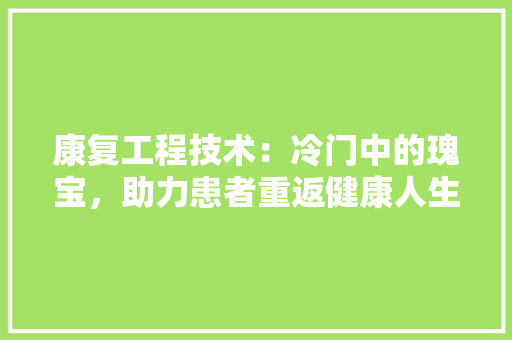康复工程技术：冷门中的瑰宝，助力患者重返健康人生 中式风格装饰