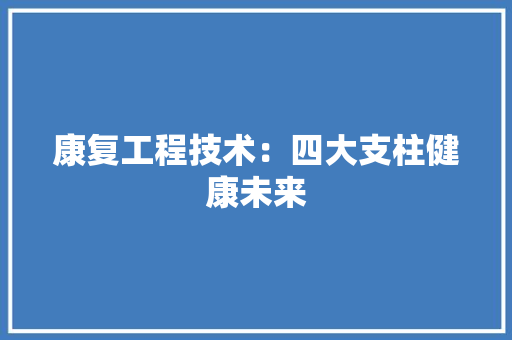 康复工程技术：四大支柱健康未来 中式风格装饰