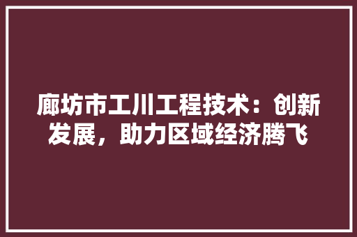 廊坊市工川工程技术：创新发展，助力区域经济腾飞 中式风格装饰